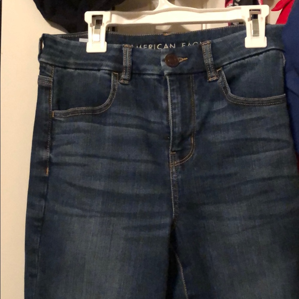 Curvy hi rise jeggings American eagle